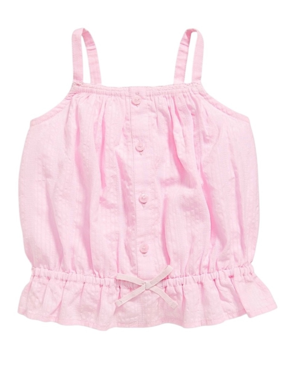 NWT Girls Old Navy Pink Buttoned Peplum Tank Top